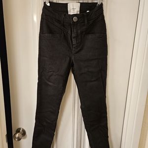 One Teaspoon High Waist Preachers Jeans in Size 26, Black Color